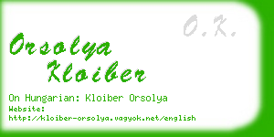 orsolya kloiber business card